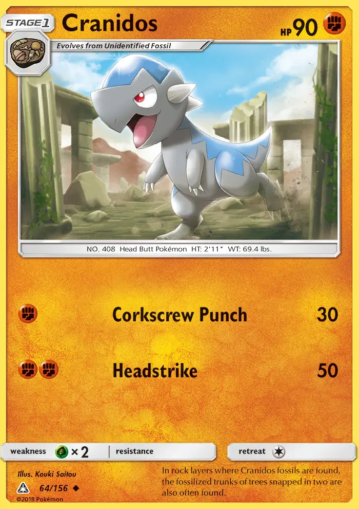 Cranidos, Pokémon card