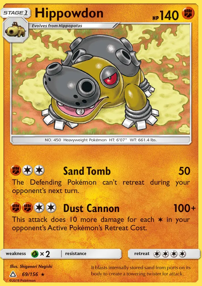 Hippowdon, Pokémon card