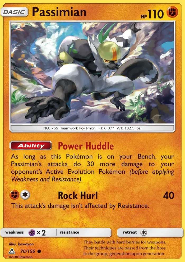 Passimian, Pokémon card