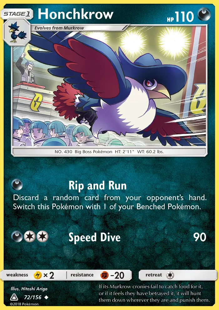 Honchkrow, Pokémon card