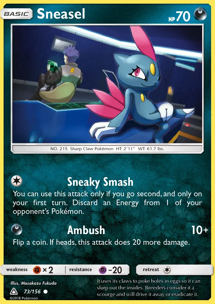 Sneasel, Pokémon card