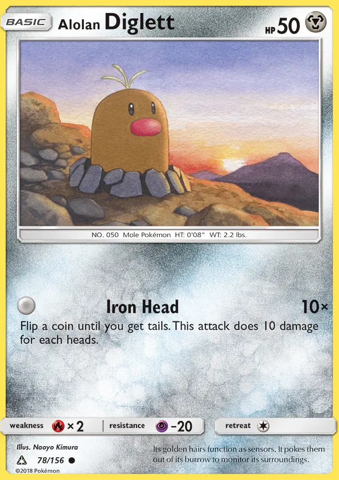 Alolan Diglett, Pokémon card
