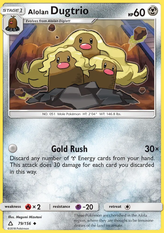 Alolan Dugtrio, Pokémon card