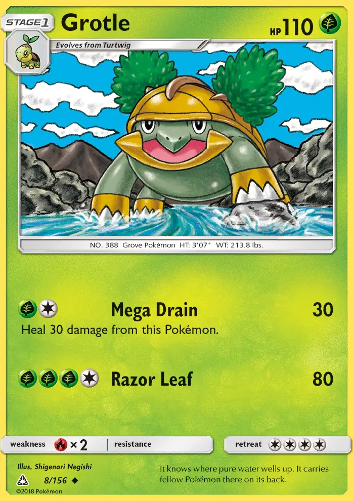 Grotle, Pokémon card