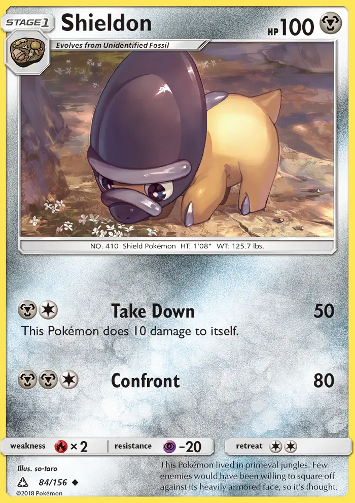 Shieldon, Pokémon card