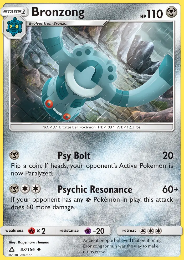 Bronzong, Pokémon card