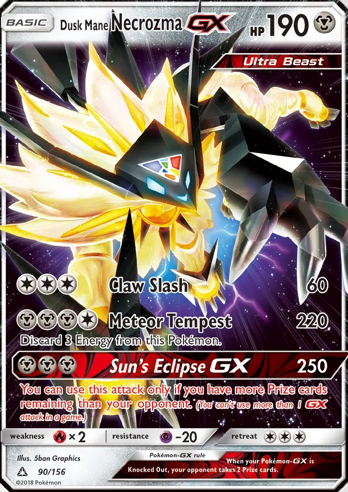 Dusk Mane Necrozma GX, Pokémon card