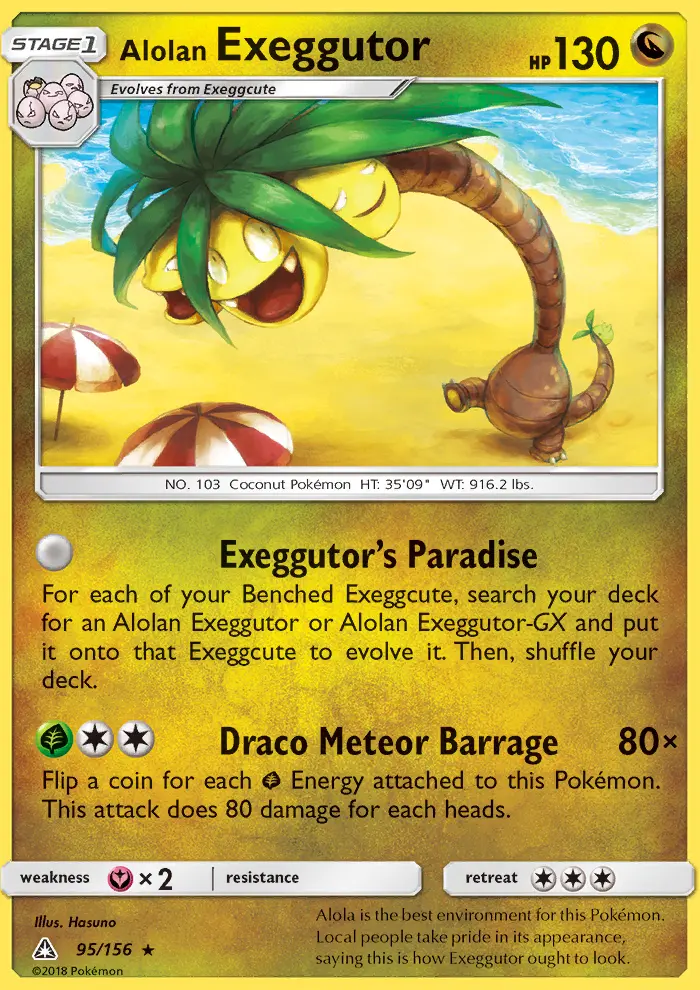 Alolan Exeggutor, Pokémon card