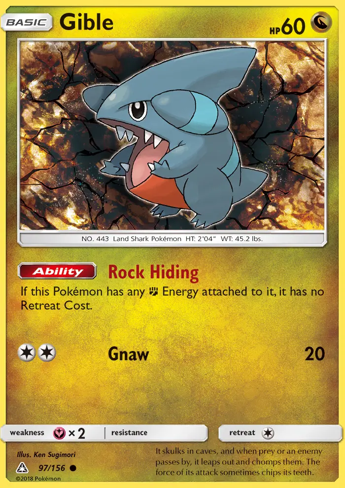 Gible, Pokémon card