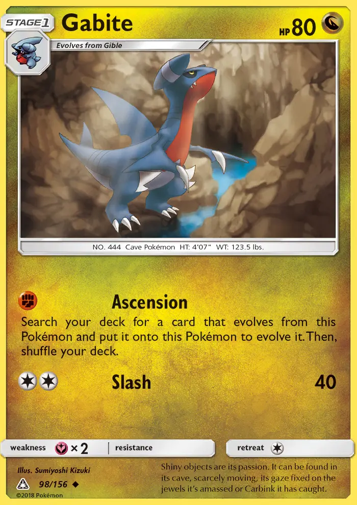Gabite, Pokémon card