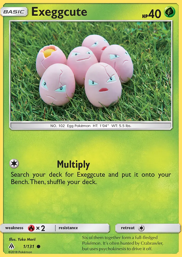 Exeggcute, Pokémon card
