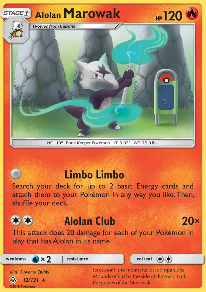 Alolan Marowak, Pokémon card