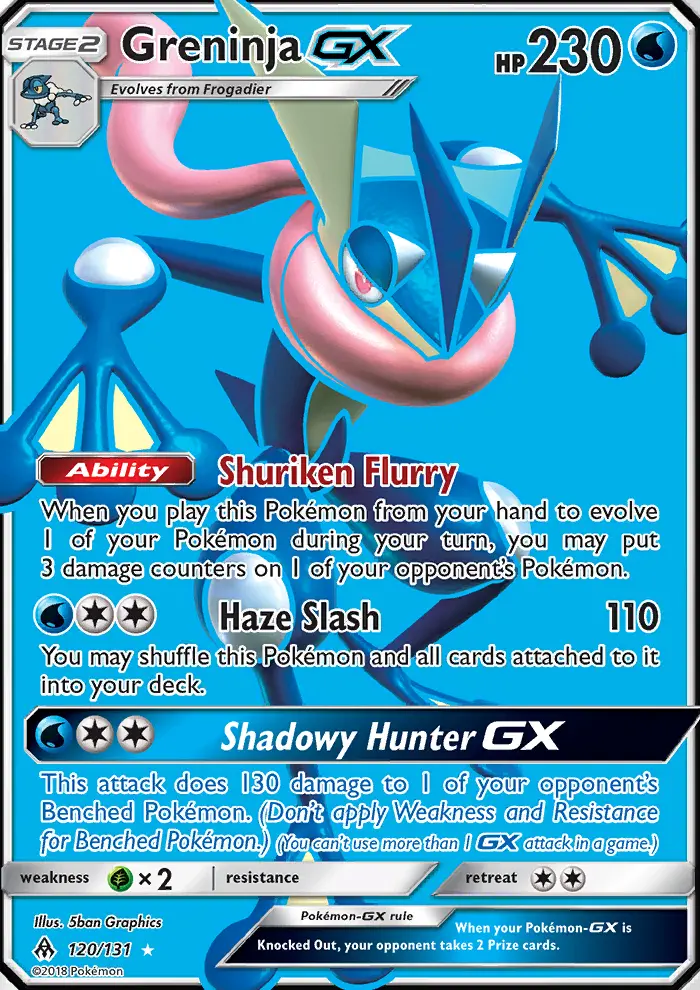 Greninja GX, Pokémon card