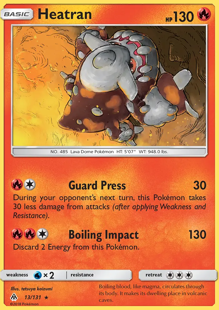 Heatran, Pokémon card