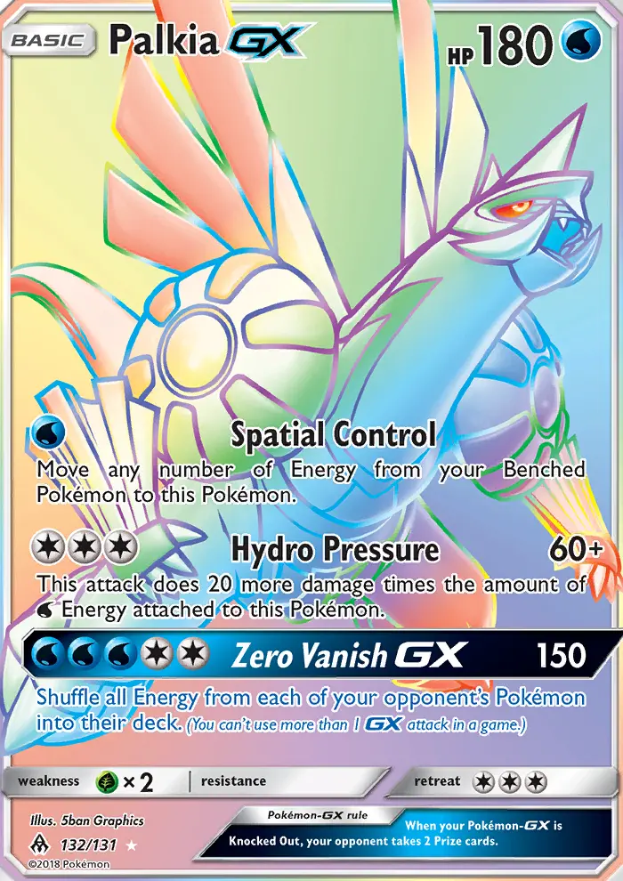 Palkia GX, Pokémon card