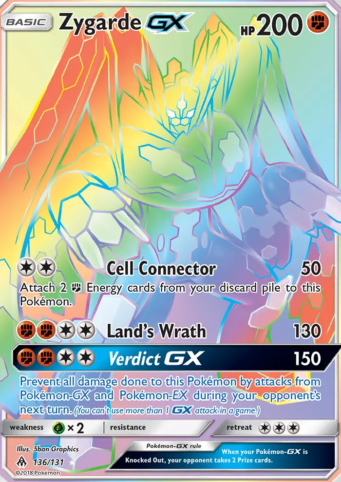 Zygarde GX, Pokémon card