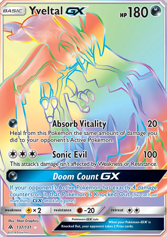Yveltal GX, Pokémon card