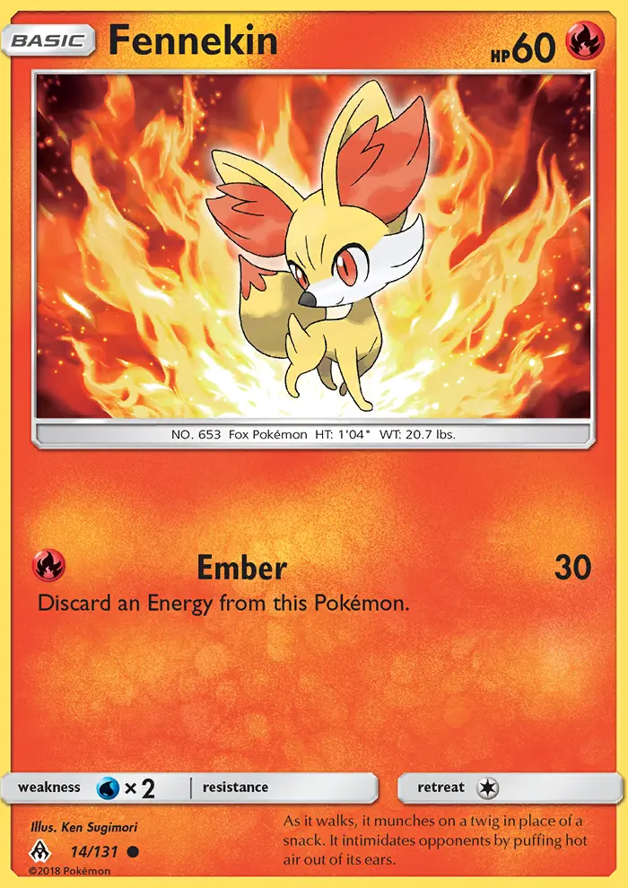 Fennekin, Pokémon card