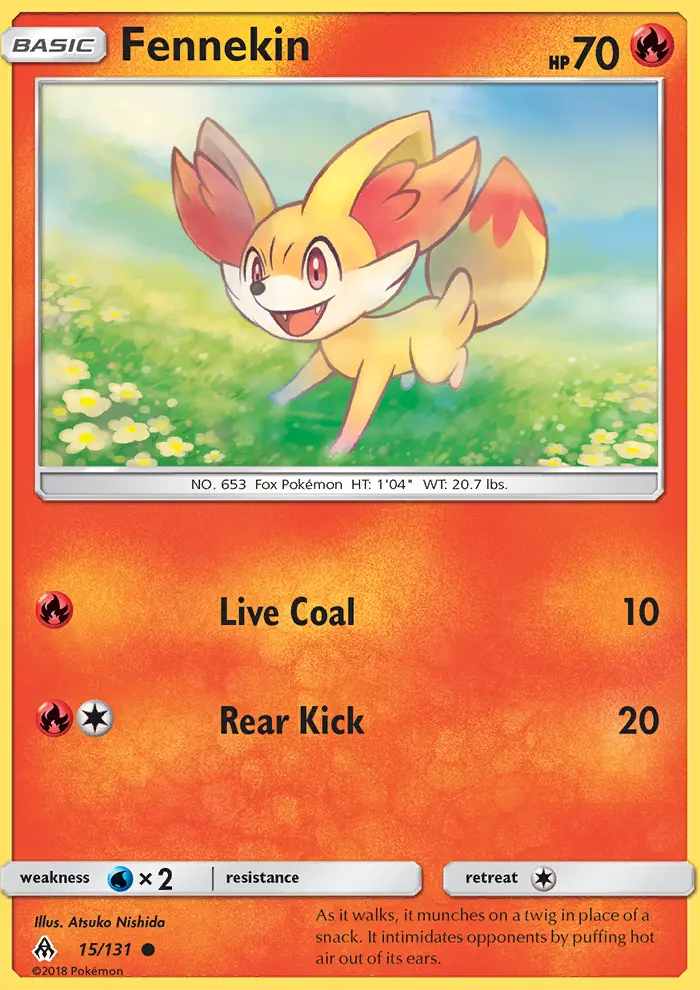 Fennekin, Pokémon card