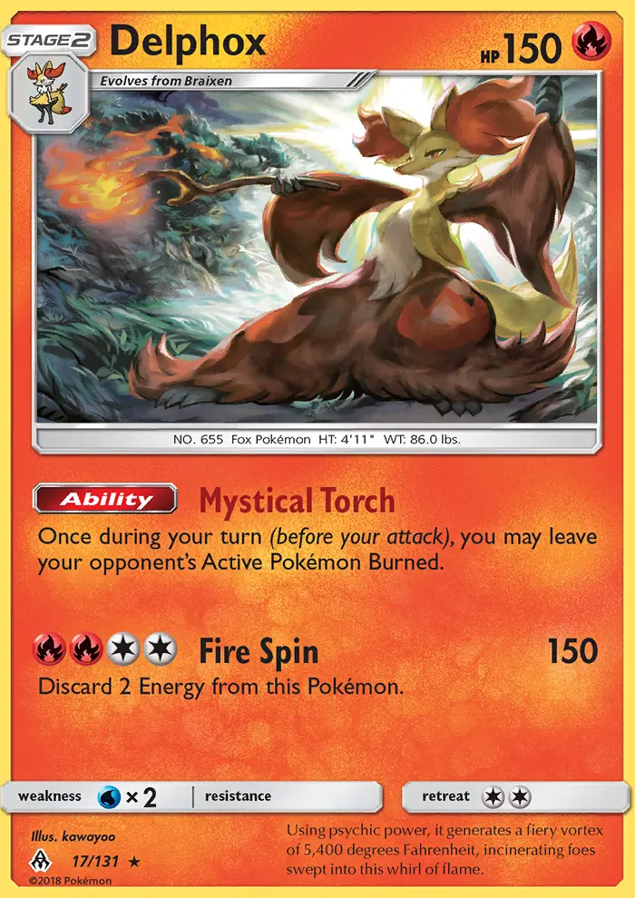 Delphox, Pokémon card