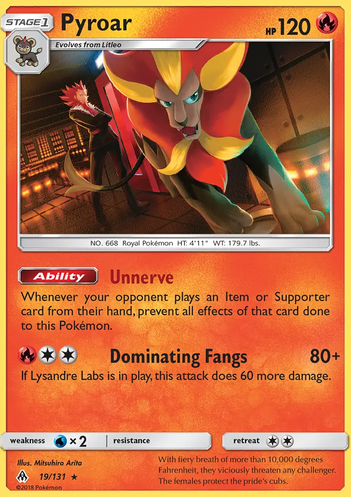 Pyroar, Pokémon card