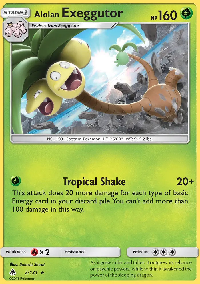 Alolan Exeggutor, Pokémon card