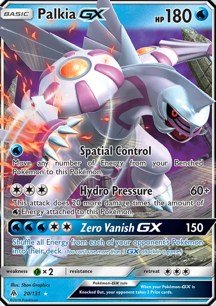 Palkia GX, Pokémon card