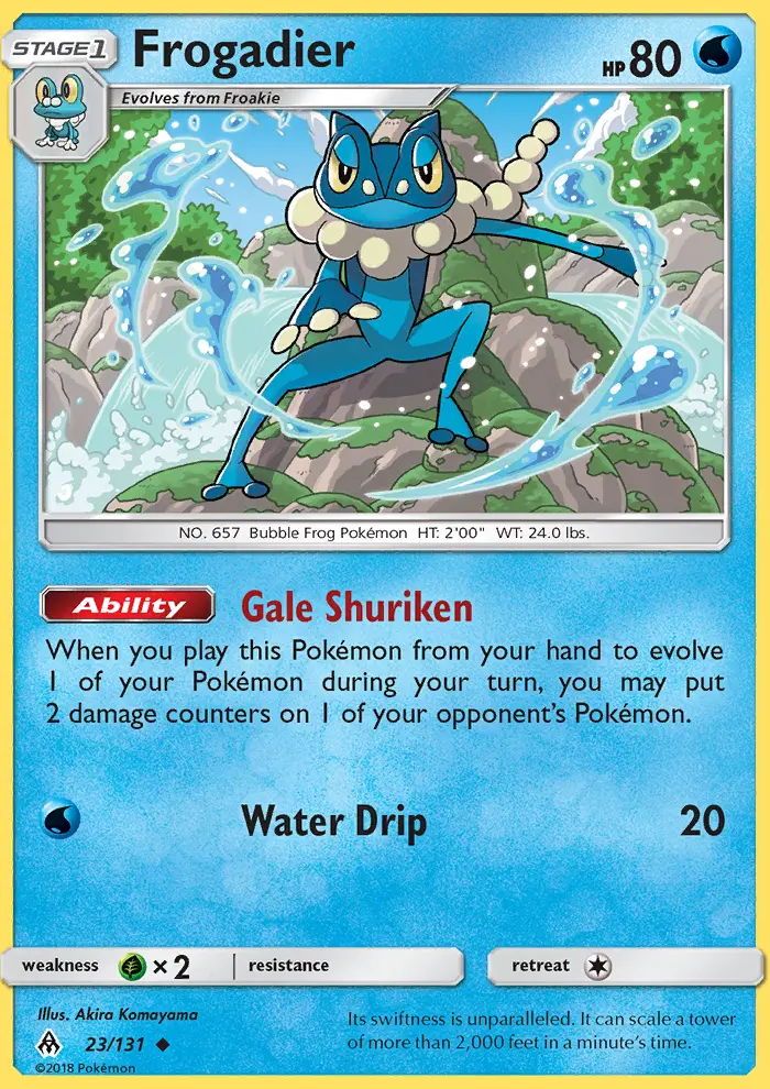 Frogadier, Pokémon card