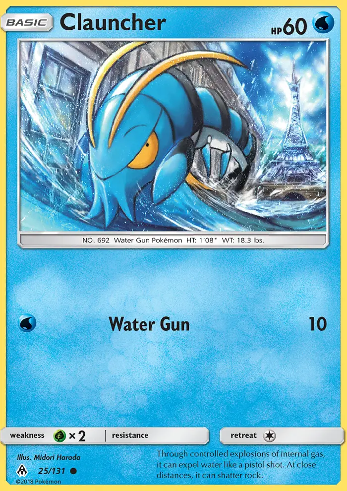Clauncher, Pokémon card