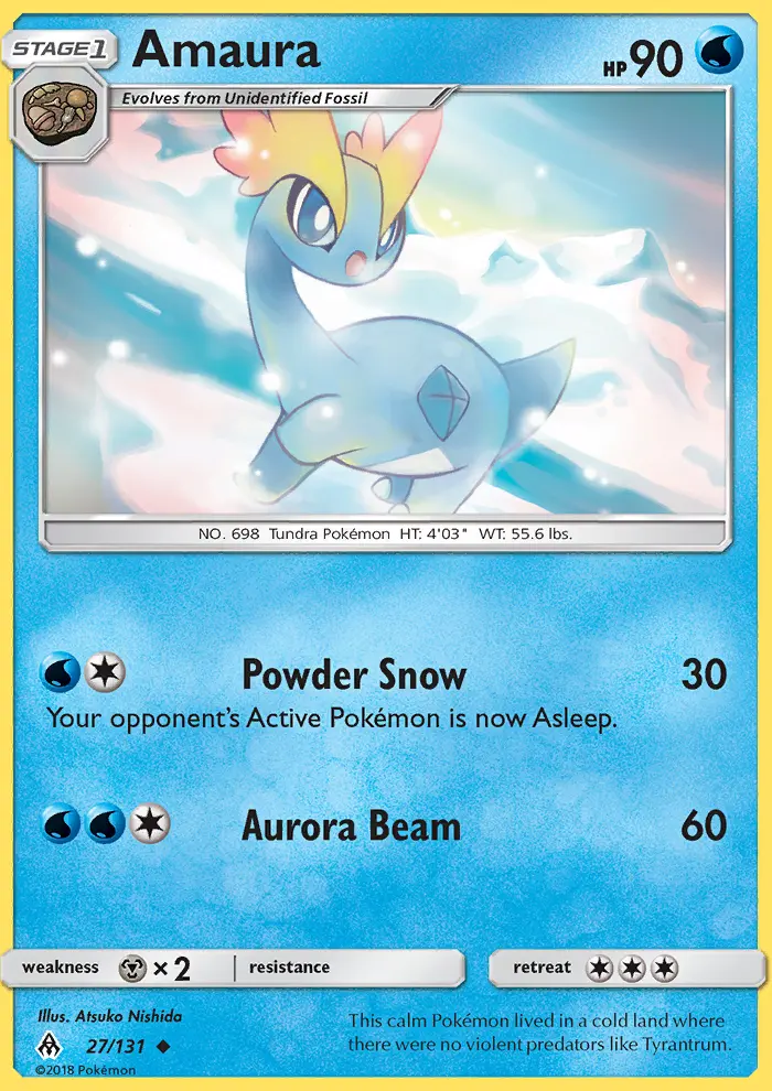 Amaura, Pokémon card