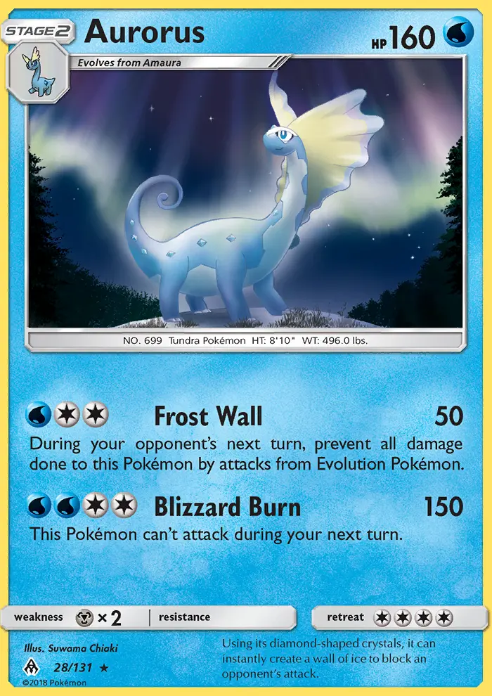 Aurorus, Pokémon card