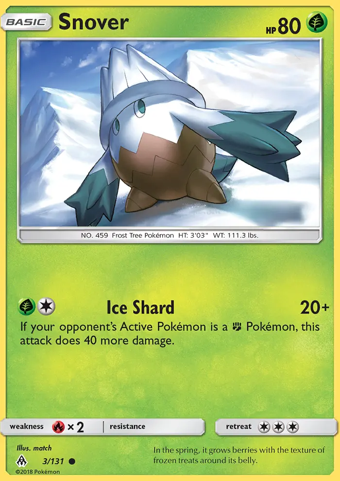 Snover, Pokémon card