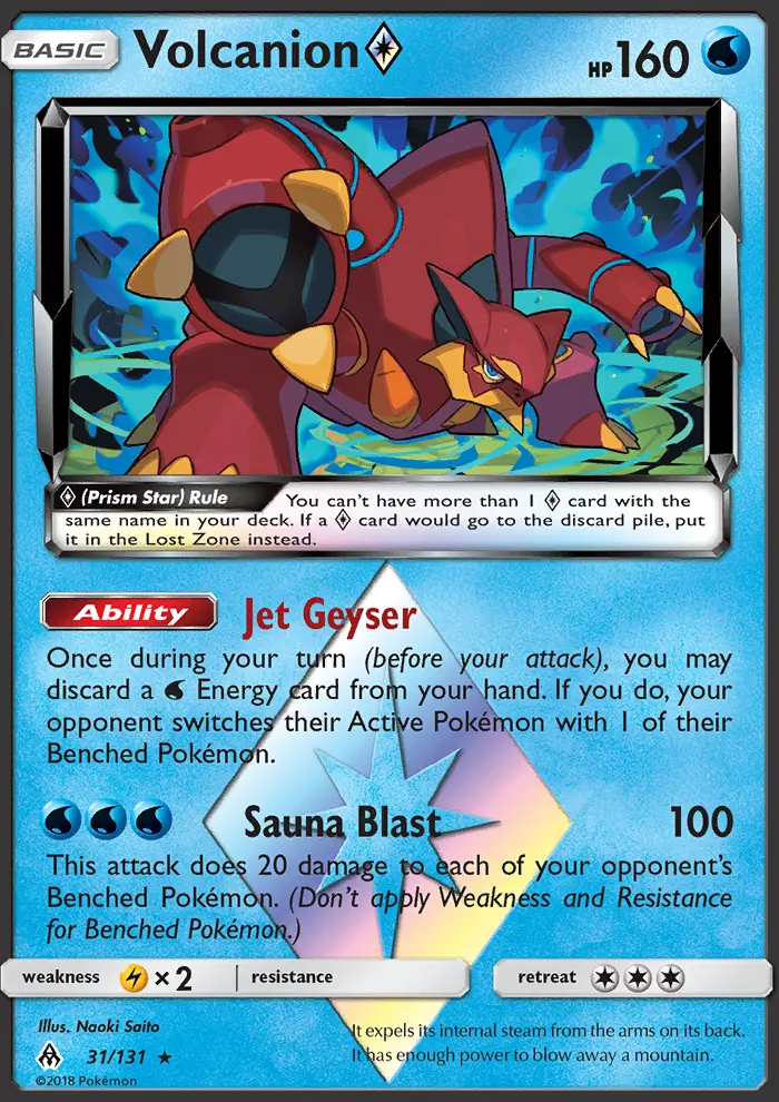 Volcanion ◇, Pokémon card