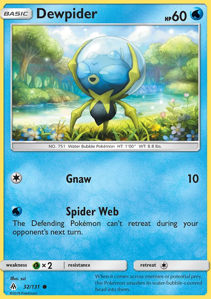Dewpider, Pokémon card