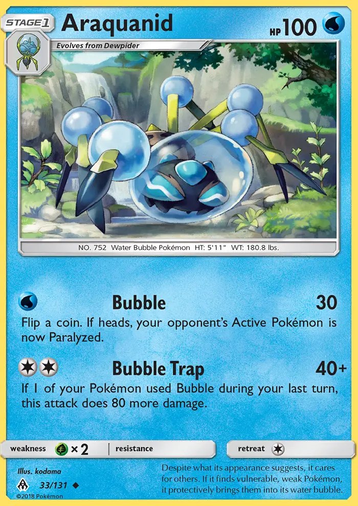 Araquanid, Pokémon card
