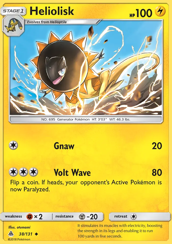 Heliolisk, Pokémon card