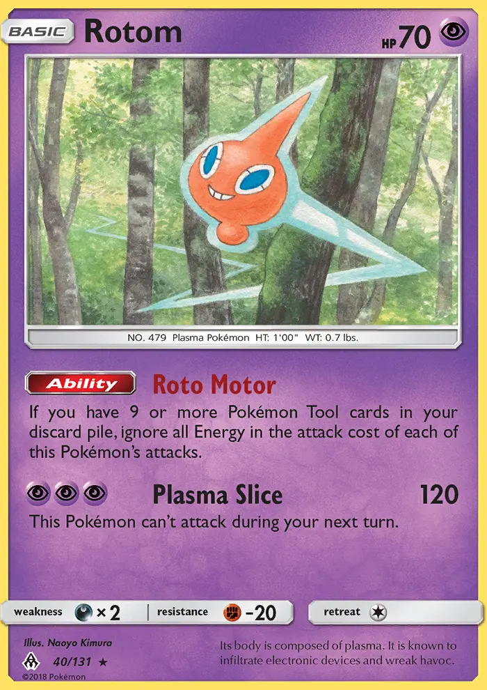 Rotom, Pokémon card