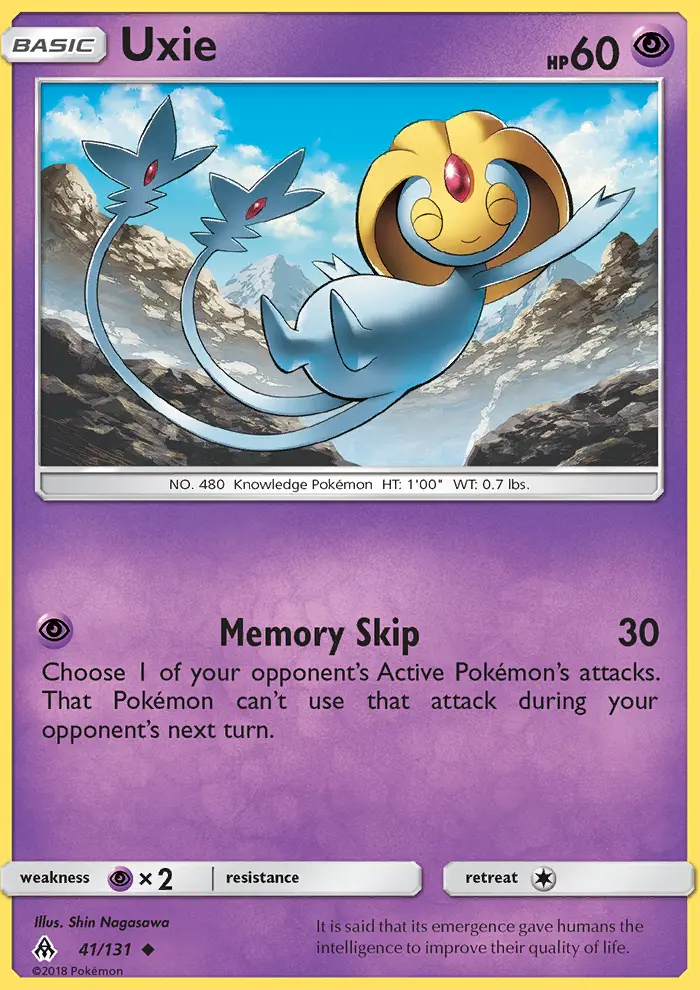 Uxie, Pokémon card