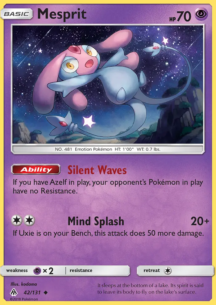 Mesprit, Pokémon card