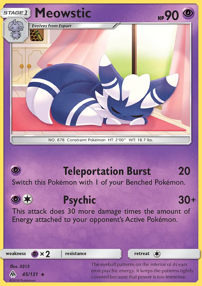 Meowstic, Pokémon card