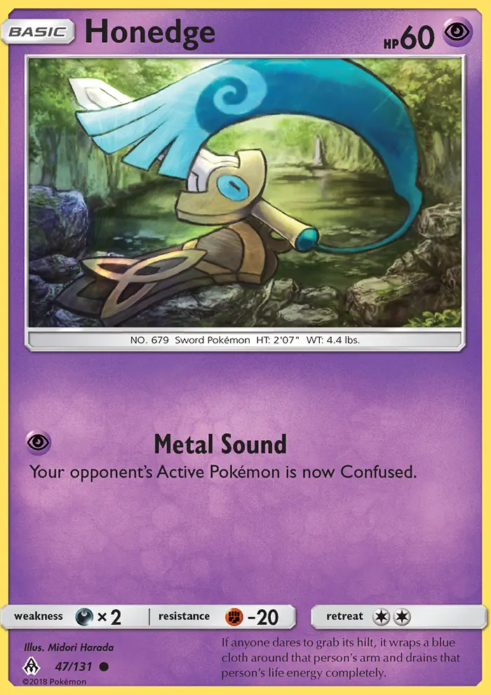 Honedge, Pokémon card