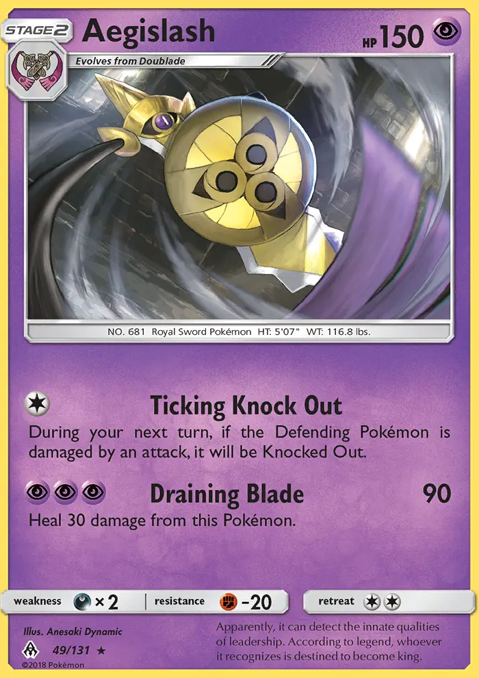 Aegislash, Pokémon card