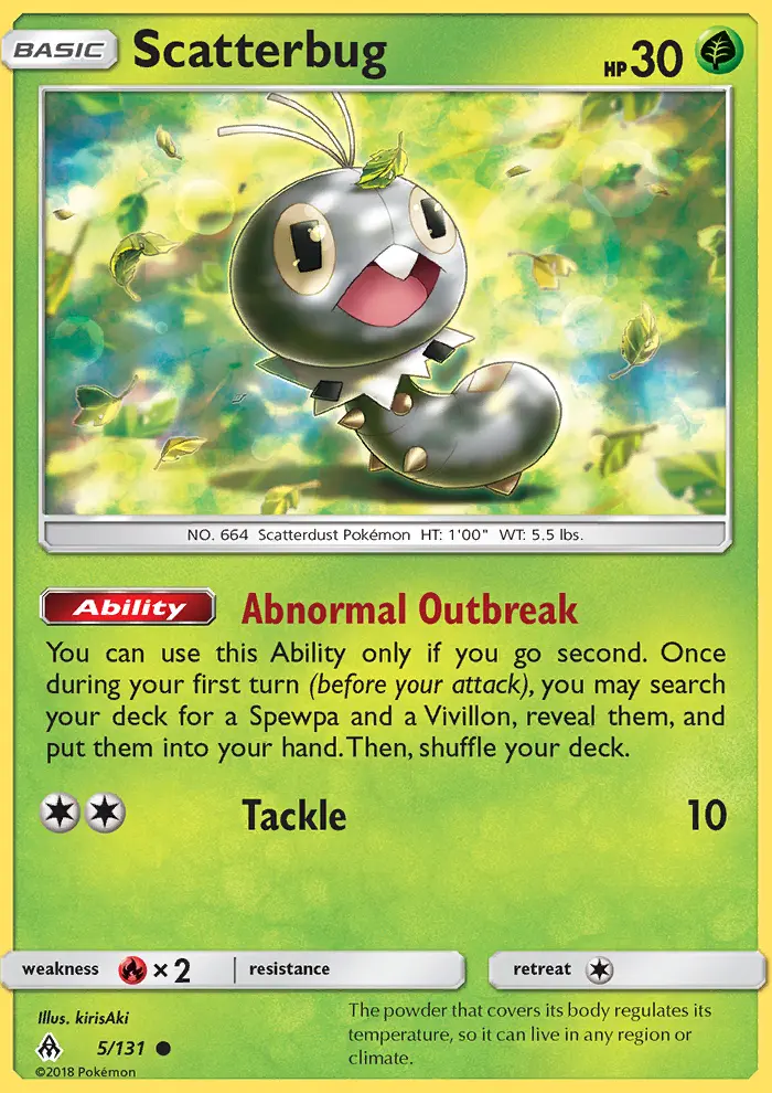 Scatterbug, Pokémon card