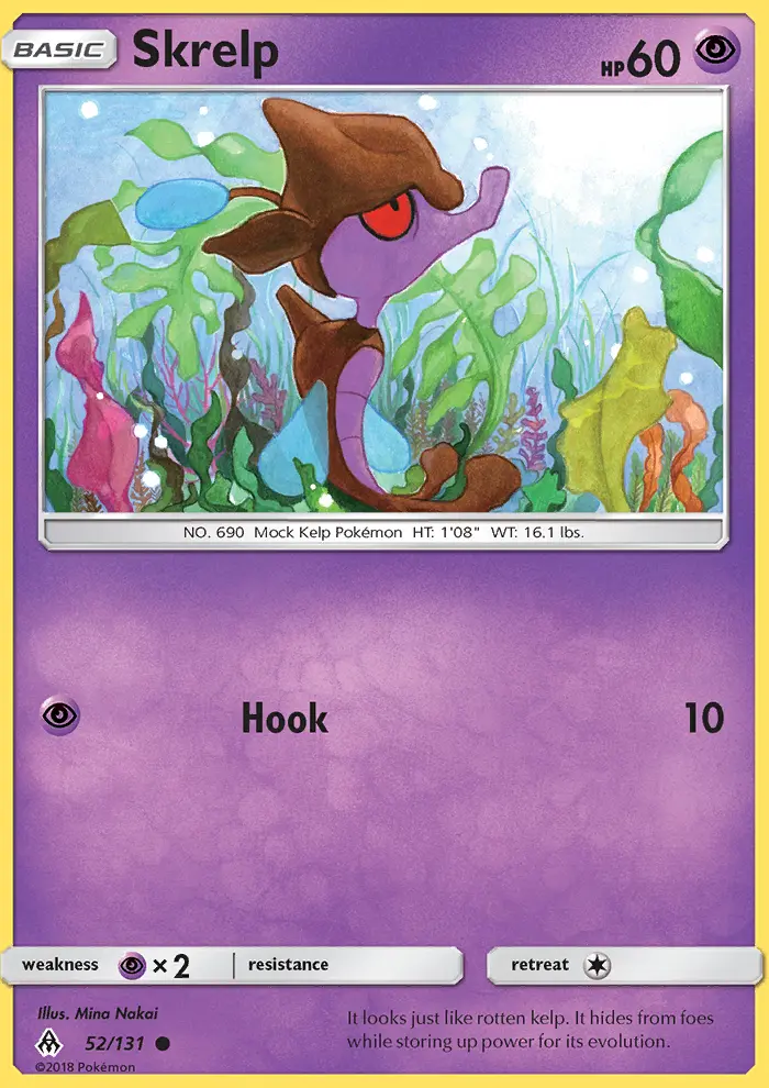 Skrelp, Pokémon card