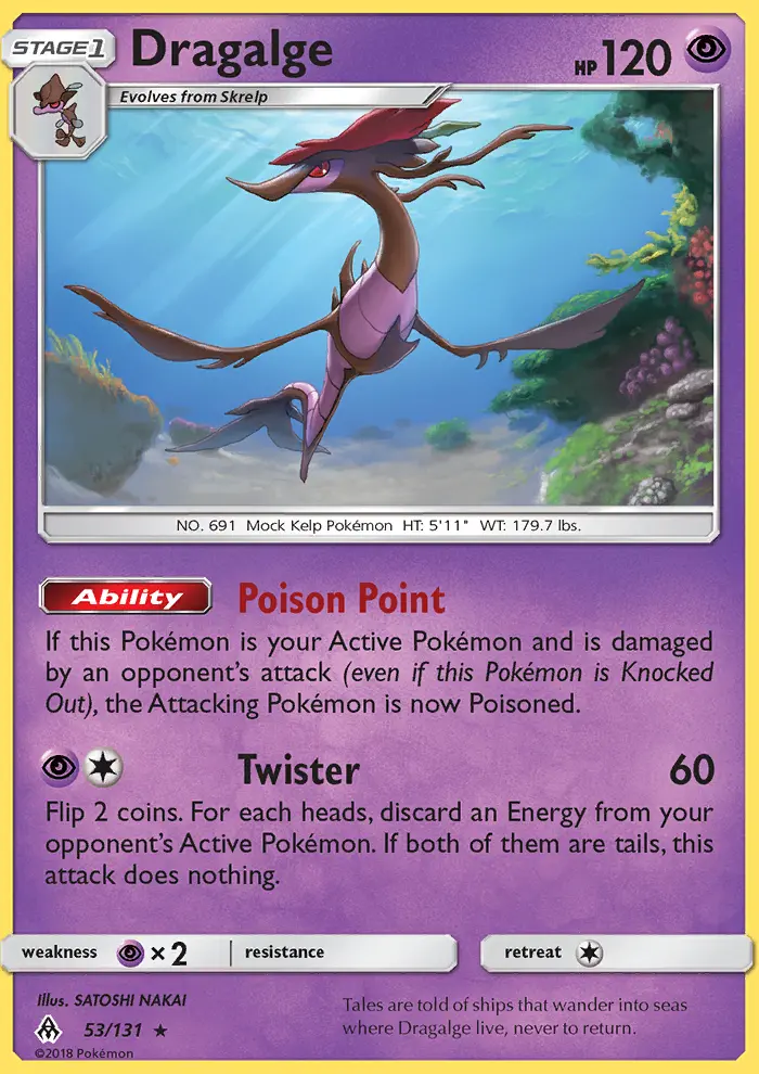 Dragalge, Pokémon card