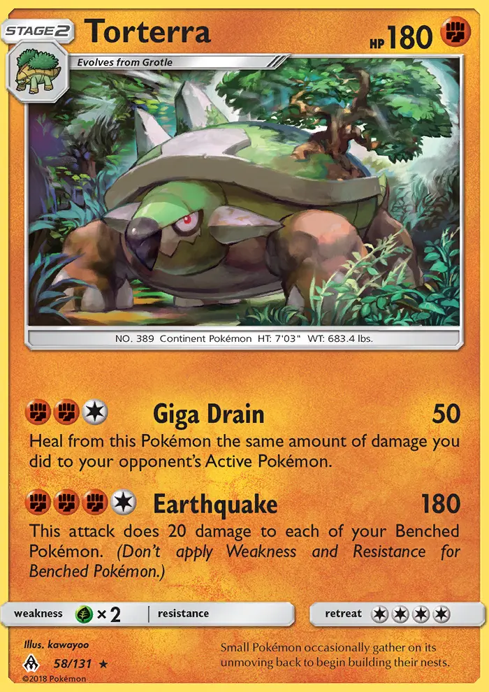 Torterra, Pokémon card