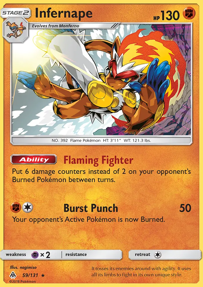 Infernape, Pokémon card