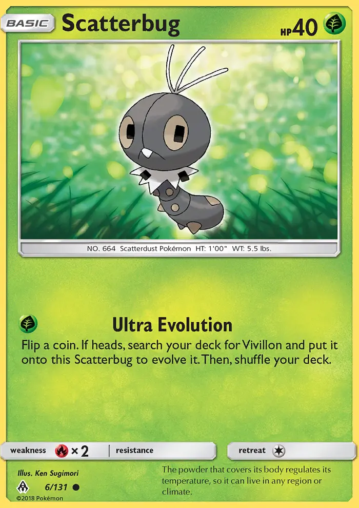 Scatterbug, Pokémon card