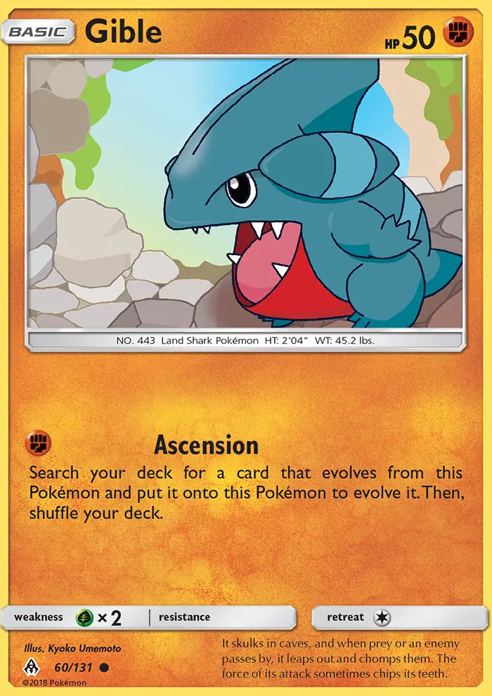 Gible, Pokémon card