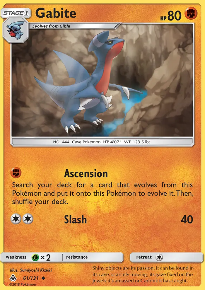 Gabite, Pokémon card